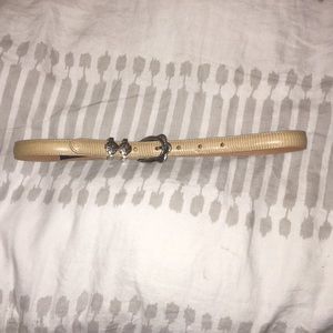 Vintage Tan/Beige Leather Belt